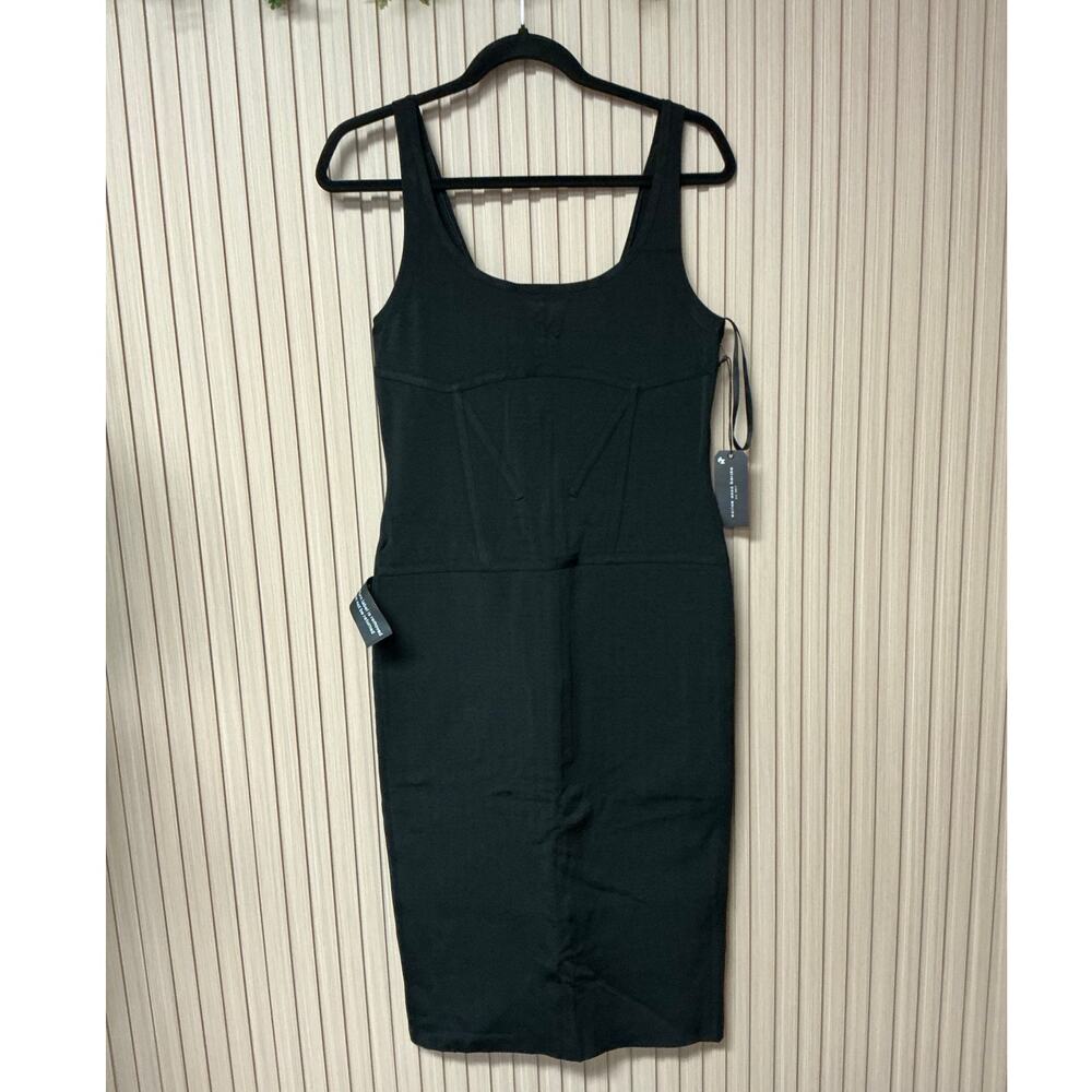 Mariam Anna Barska MAB1 Below-Knee Tank Dress Black Size L